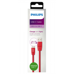 Cable USB Tipo C 1,2m Rojo...