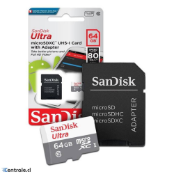 Microsd Sandisk 64gb Clase...